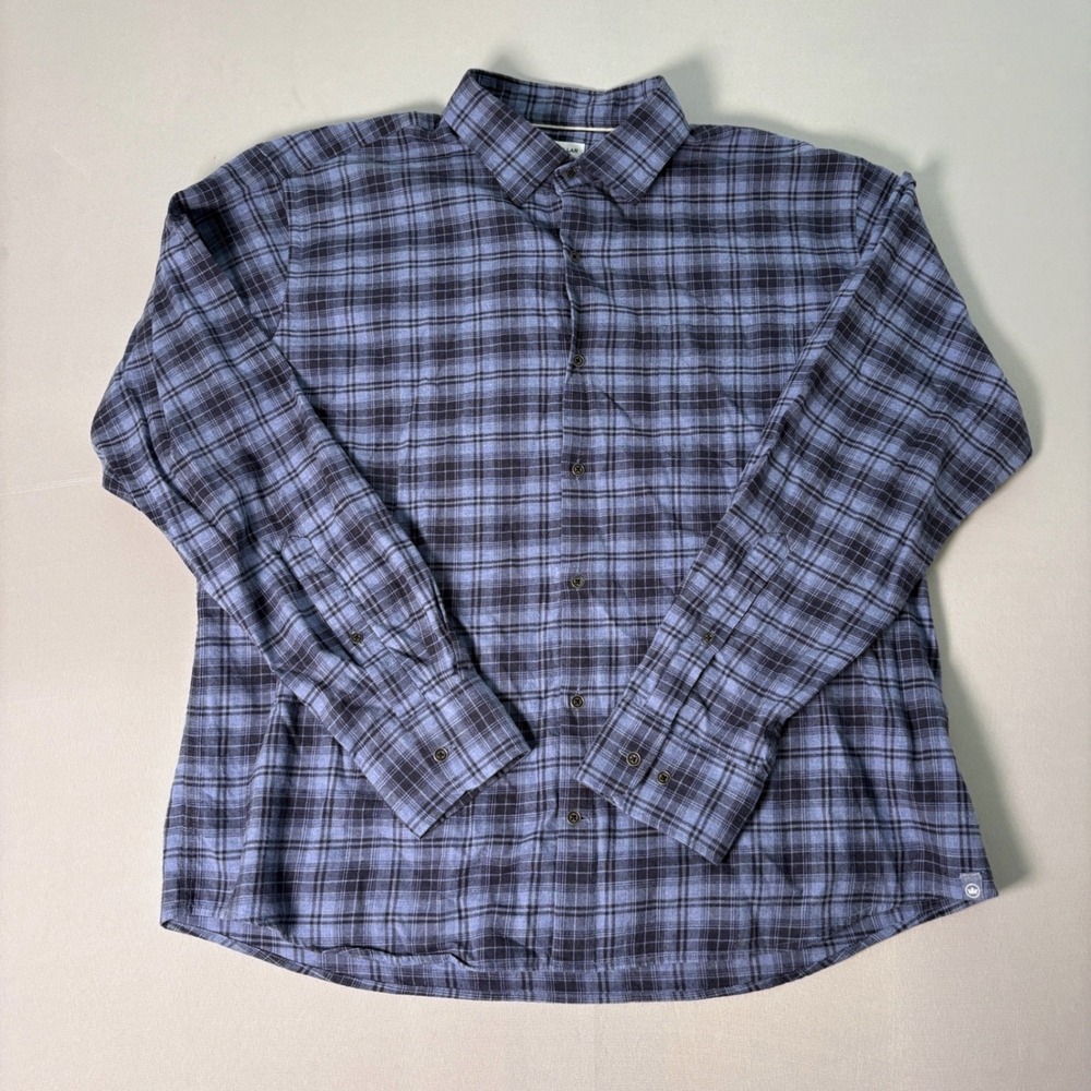 Peter Millar Mens XL Blue Plaid Cotton Long Sleeve Button Down Shirt RN100308
